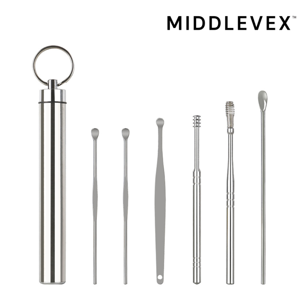 3 Units Bundle Set- Middlevex Stainless Steel Earpick Keychain Set